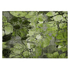 Machine Washable Indoor/ Outdoor Modern Floral Chantille Rug