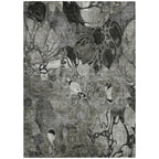 Machine Washable Indoor/ Outdoor Modern Floral Chantille Rug