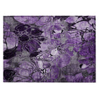Machine Washable Indoor/ Outdoor Modern Floral Chantille Rug