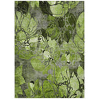 Machine Washable Indoor/ Outdoor Modern Floral Chantille Rug