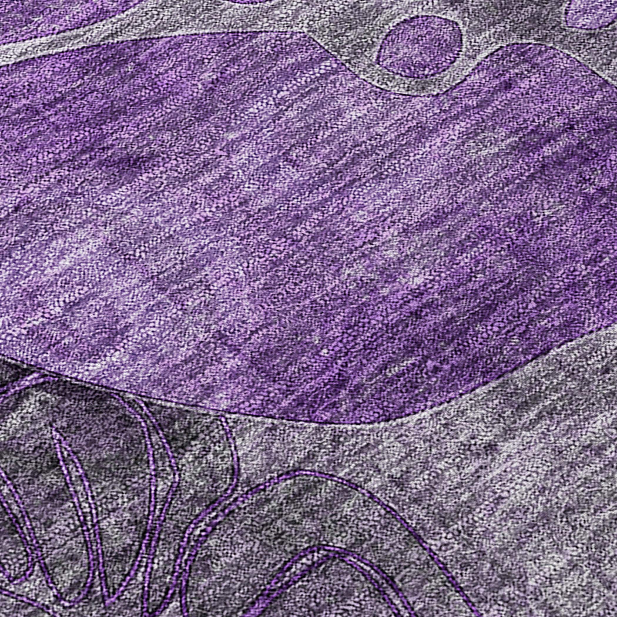 Machine Washable Indoor/ Outdoor Modern Floral Chantille Rug