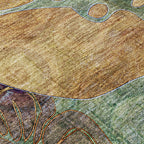 Machine Washable Indoor/ Outdoor Modern Floral Chantille Rug