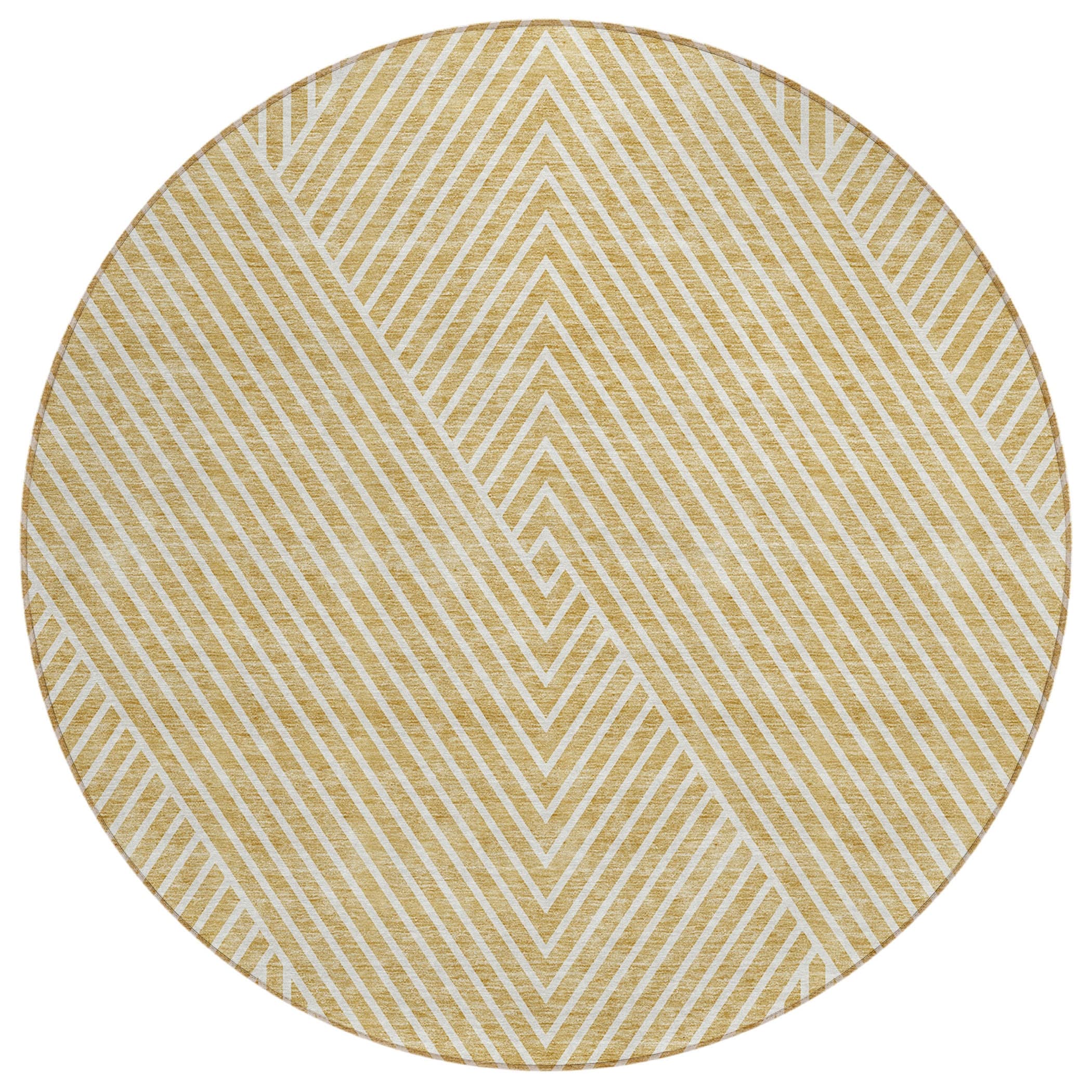 Machine Washable Indoor/ Outdoor Modern Geo Chantille Rug