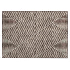 Machine Washable Indoor/ Outdoor Modern Geo Chantille Rug