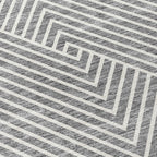 Machine Washable Indoor/ Outdoor Modern Geo Chantille Rug