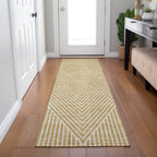 Machine Washable Indoor/ Outdoor Modern Geo Chantille Rug