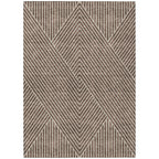 Machine Washable Indoor/ Outdoor Modern Geo Chantille Rug