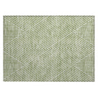 Machine Washable Indoor/ Outdoor Modern Geo Chantille Rug