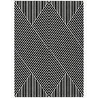 Machine Washable Indoor/ Outdoor Modern Geo Chantille Rug