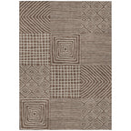 Machine Washable Indoor/ Outdoor Modern Mosaic Chantille Rug