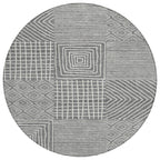Machine Washable Indoor/ Outdoor Modern Mosaic Chantille Rug