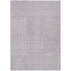 Machine Washable Indoor/ Outdoor Modern Mosaic Chantille Rug