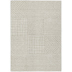 Machine Washable Indoor/ Outdoor Modern Mosaic Chantille Rug