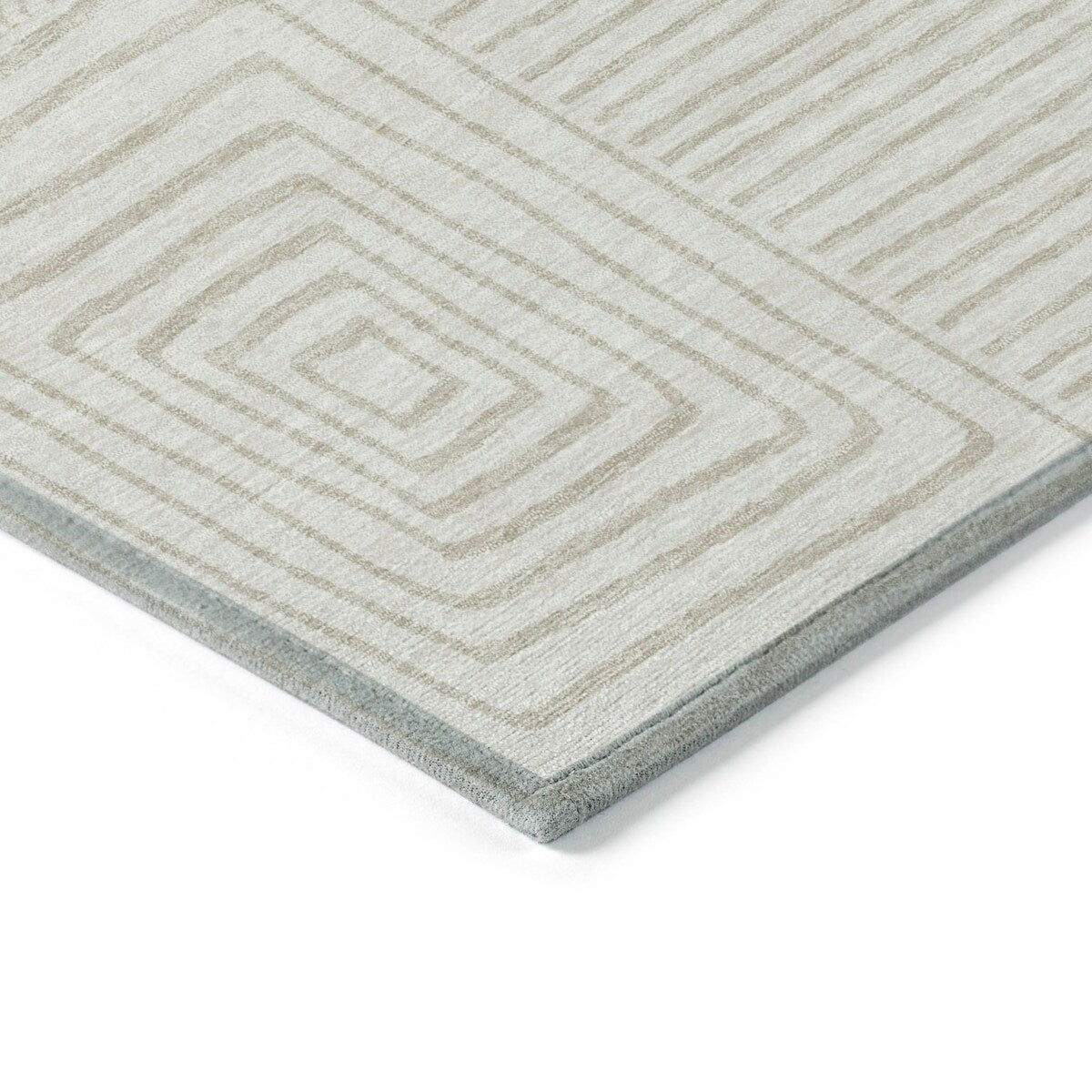 Machine Washable Indoor/ Outdoor Modern Mosaic Chantille Rug