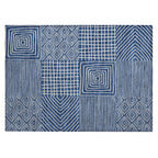 Machine Washable Indoor/ Outdoor Modern Mosaic Chantille Rug
