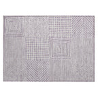 Machine Washable Indoor/ Outdoor Modern Mosaic Chantille Rug