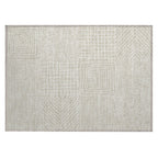 Machine Washable Indoor/ Outdoor Modern Mosaic Chantille Rug