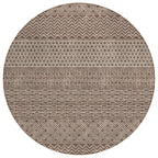 Machine Washable Indoor/ Outdoor Modern Stripes Chantille Rug