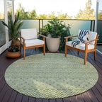 Machine Washable Indoor/ Outdoor Modern Stripes Chantille Rug