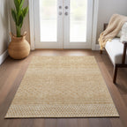 Machine Washable Indoor/ Outdoor Modern Stripes Chantille Rug