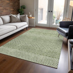Machine Washable Indoor/ Outdoor Modern Stripes Chantille Rug