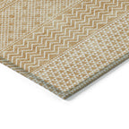 Machine Washable Indoor/ Outdoor Modern Stripes Chantille Rug