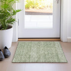 Machine Washable Indoor/ Outdoor Modern Stripes Chantille Rug