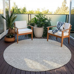 Machine Washable Indoor/ Outdoor Modern Stripes Chantille Rug