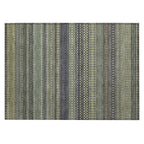 Machine Washable Indoor/ Outdoor Moroccan Stripes Chantille Rug
