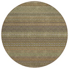 Machine Washable Indoor/ Outdoor Moroccan Stripes Chantille Rug