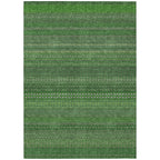 Machine Washable Indoor/ Outdoor Moroccan Stripes Chantille Rug