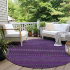Machine Washable Indoor/ Outdoor Moroccan Stripes Chantille Rug