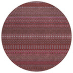 Machine Washable Indoor/ Outdoor Moroccan Stripes Chantille Rug