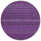 Machine Washable Indoor/ Outdoor Moroccan Stripes Chantille Rug
