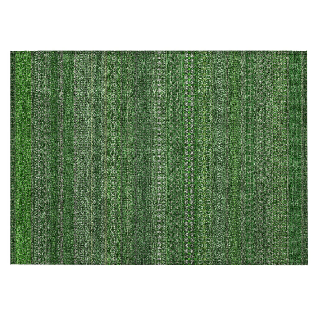 Machine Washable Indoor/ Outdoor Moroccan Stripes Chantille Rug