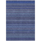 Machine Washable Indoor/ Outdoor Moroccan Stripes Chantille Rug