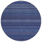 Machine Washable Indoor/ Outdoor Moroccan Stripes Chantille Rug