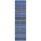 Machine Washable Indoor/ Outdoor Moroccan Stripes Chantille Rug