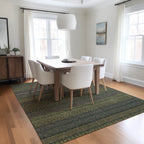 Machine Washable Indoor/ Outdoor Moroccan Stripes Chantille Rug