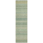 Machine Washable Indoor/ Outdoor Moroccan Stripes Chantille Rug