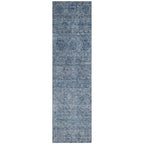 Machine Washable Indoor/ Outdoor Ombre Damask Chantille Rug