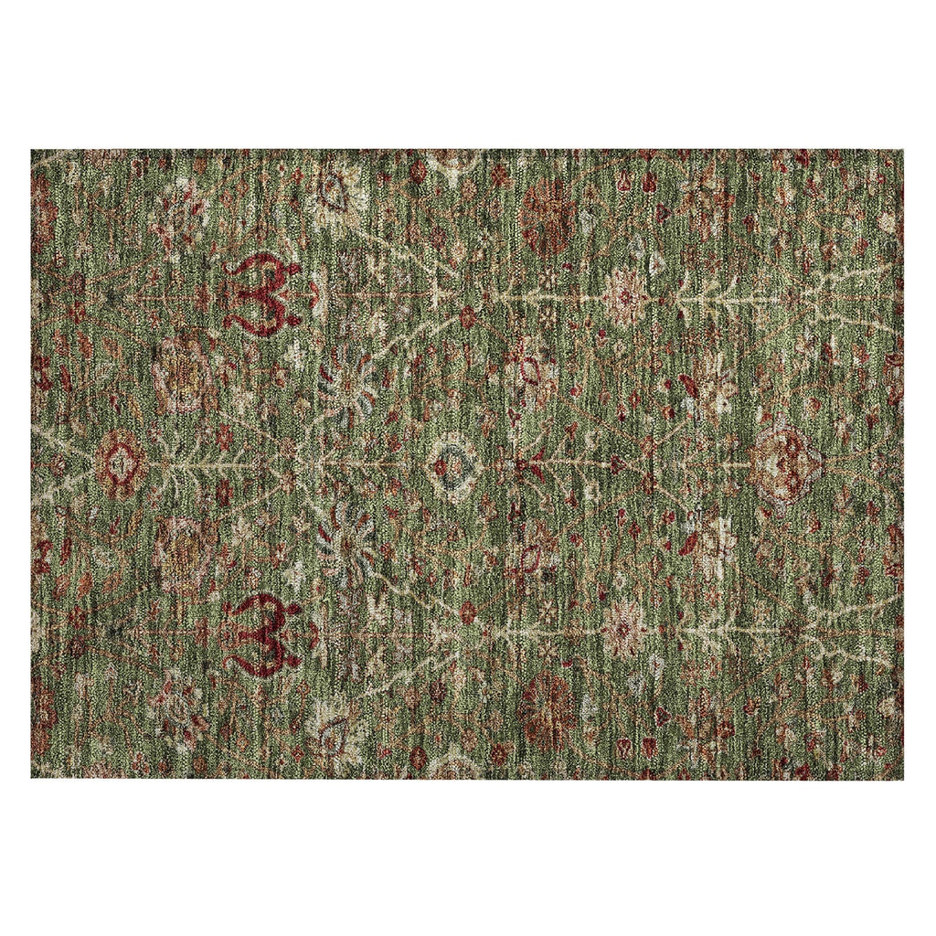 Machine Washable Indoor/ Outdoor Traditional Kashan Chantille Rug