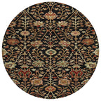 Machine Washable Indoor/ Outdoor Traditional Kashan Chantille Rug