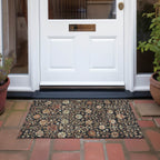 Machine Washable Indoor/ Outdoor Traditional Kashan Chantille Rug