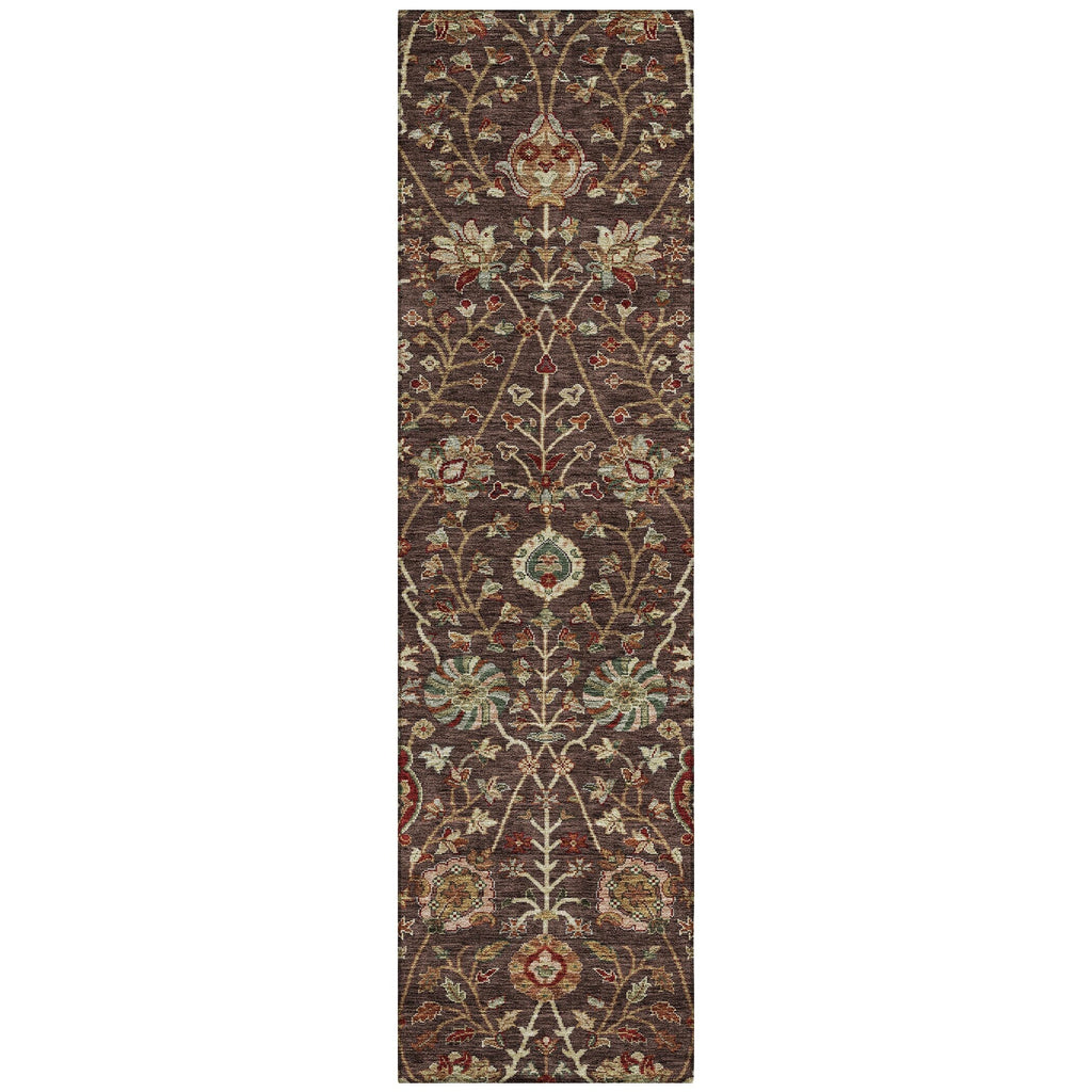 Machine Washable Indoor/ Outdoor Traditional Kashan Chantille Rug
