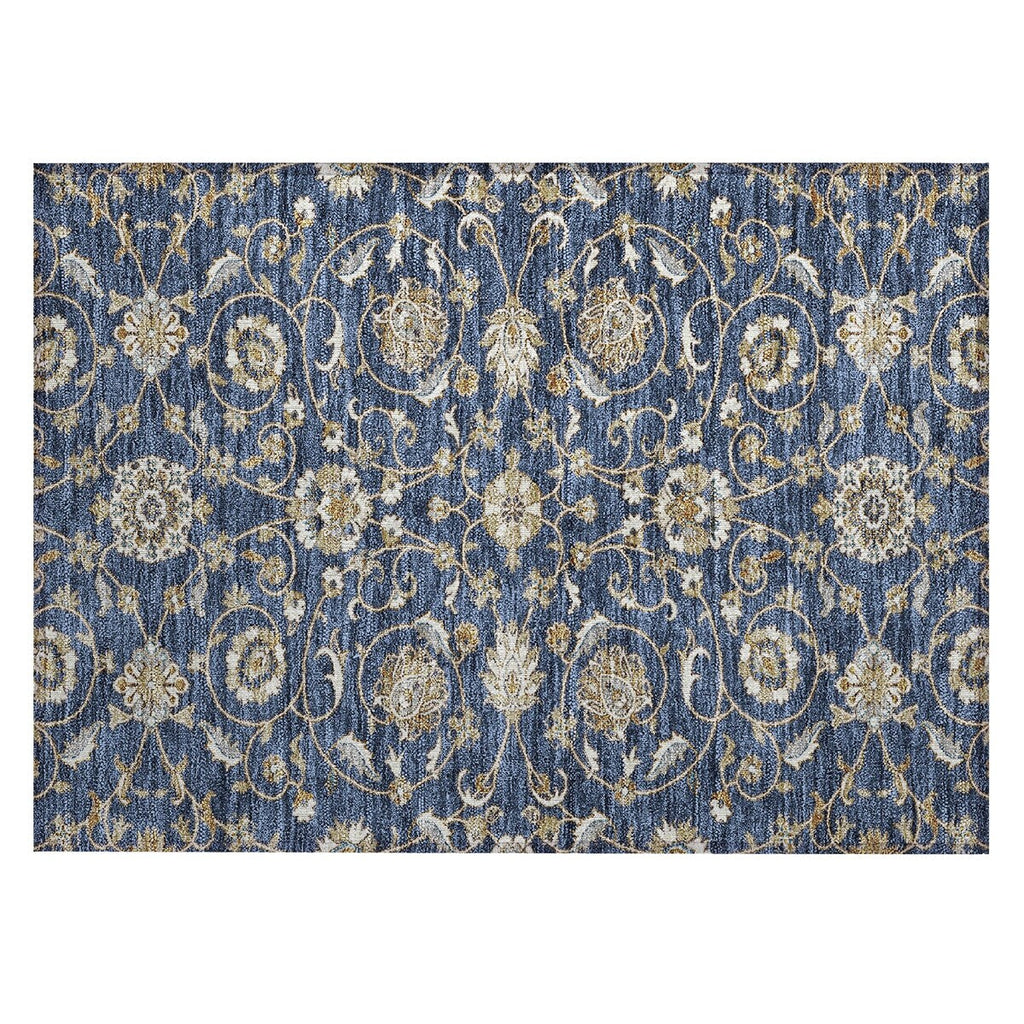 Machine Washable Indoor/ Outdoor Traditional KashanChantille Rug