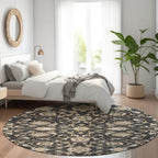 Machine Washable Indoor/ Outdoor Traditional KashanChantille Rug