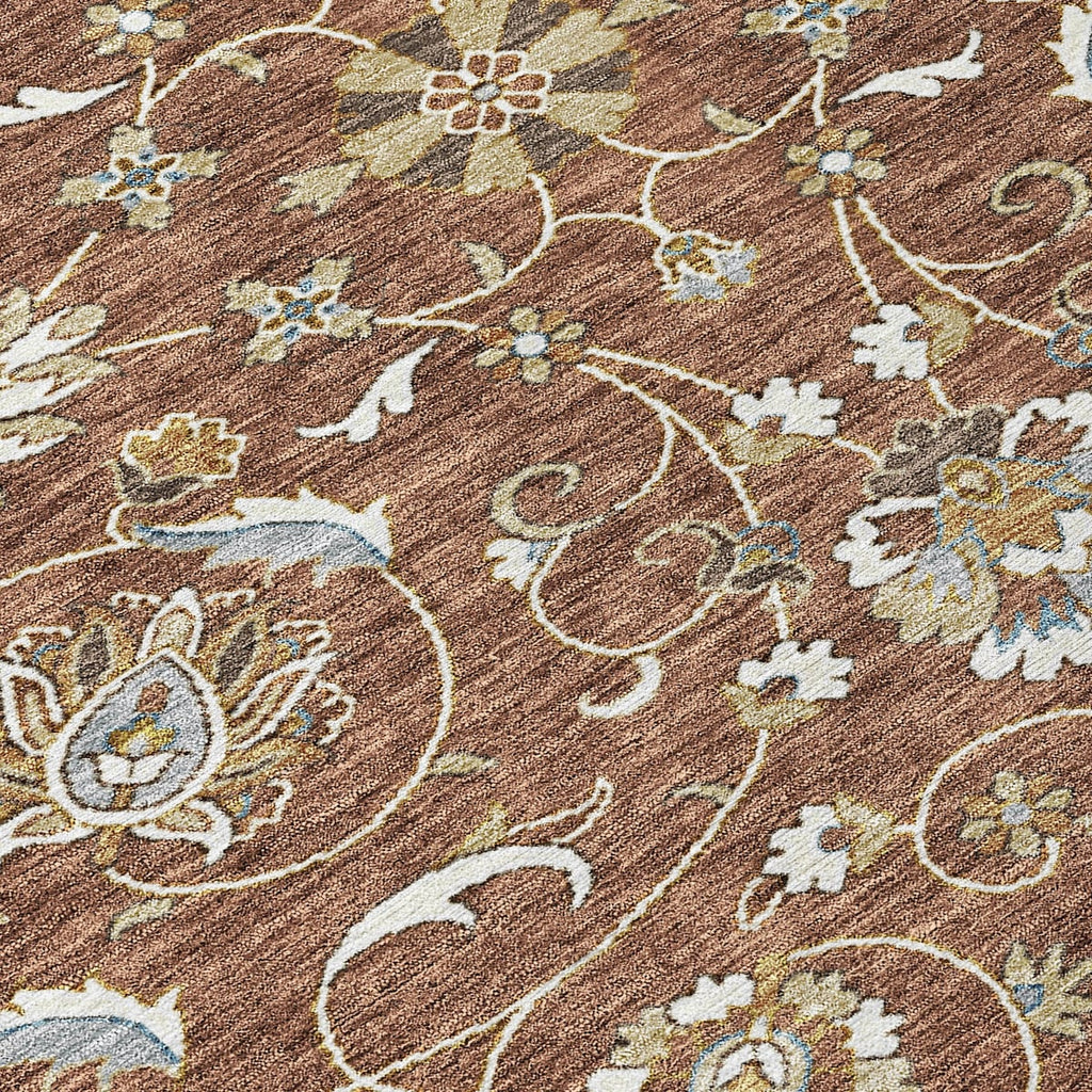 Machine Washable Indoor/ Outdoor Traditional KashanChantille Rug