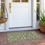 Machine Washable Indoor/ Outdoor Traditional KashanChantille Rug