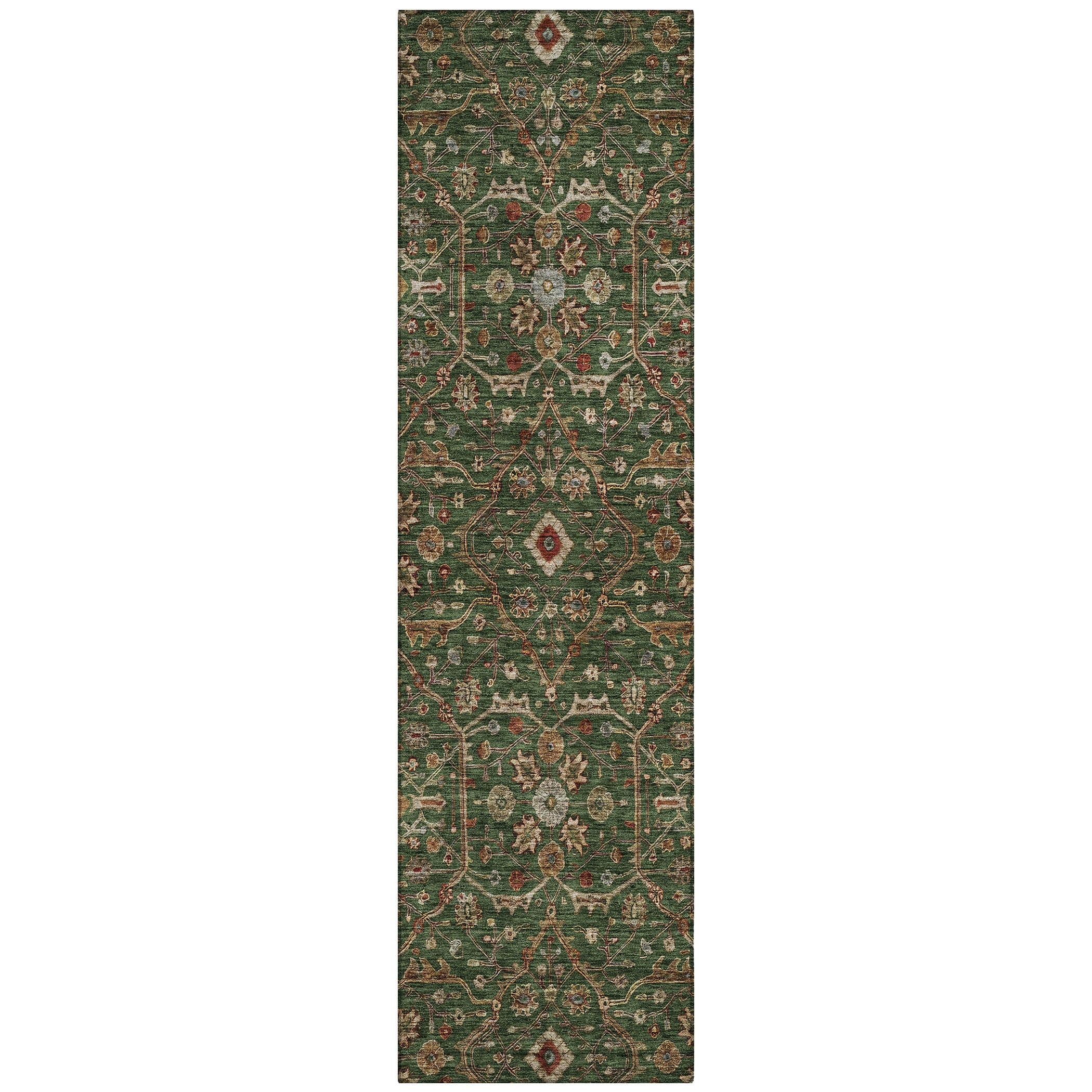 Machine Washable Indoor/ Outdoor Traditional Persian Chantille Rug
